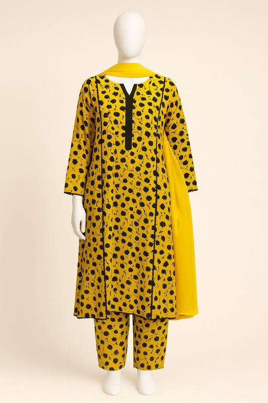 3p yellow winter suit