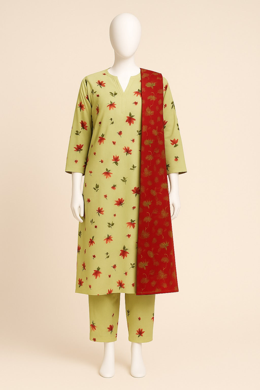 3p winter lilen floral print