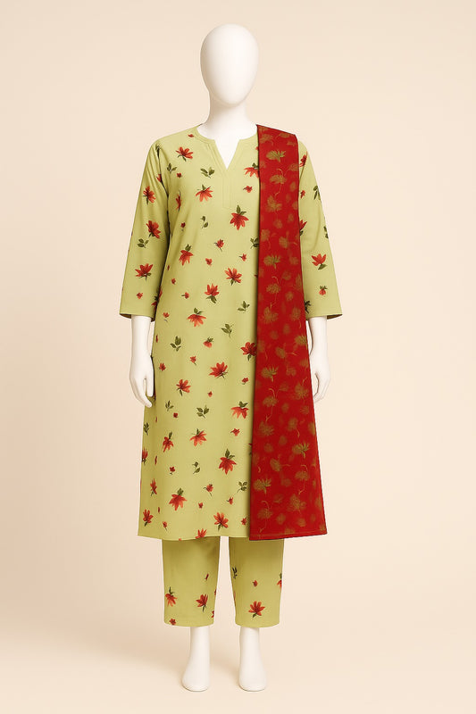3p winter lilen floral print